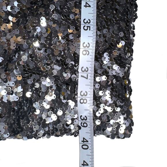 NWT Dress The Population Jen Sequin Off The Shoulder Side Slit Midi Dress SMALL - Picture 9 of 9